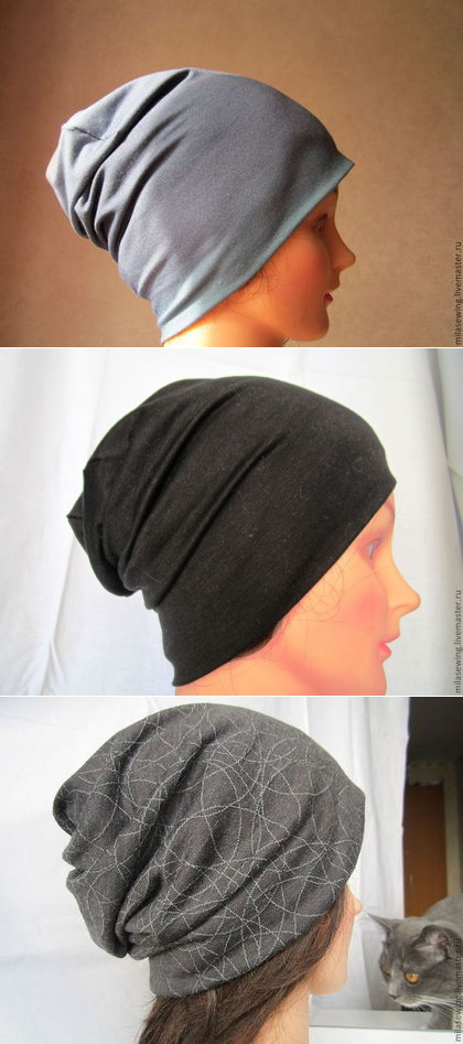 Пошив шапок из трикотажа своими руками: выкройка, инструкция по шитью шапки бини из трикотажа