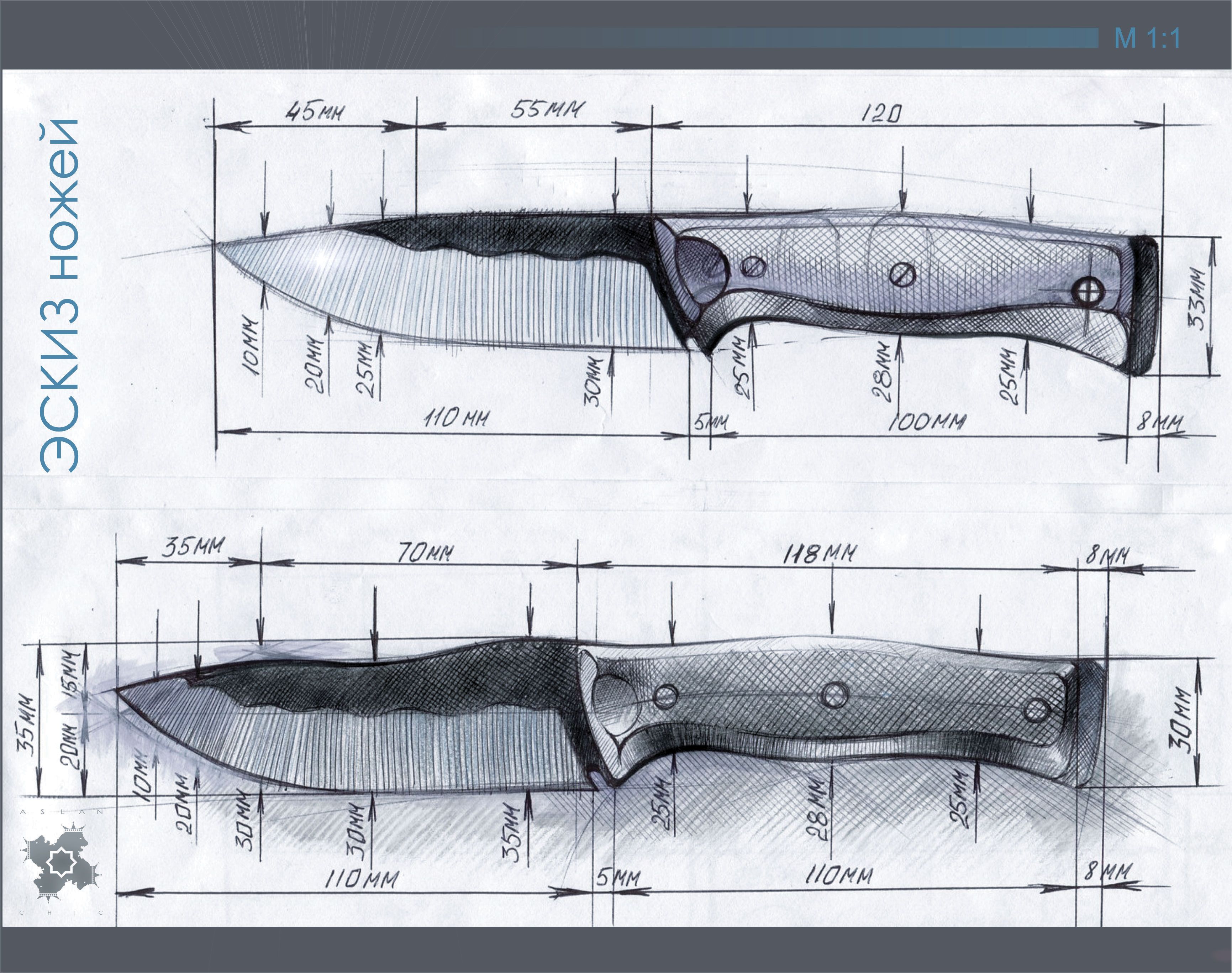 Формы клинков для ножей чертежи: описание, принцип изготовления клинка своими руками, эскизы рукояток