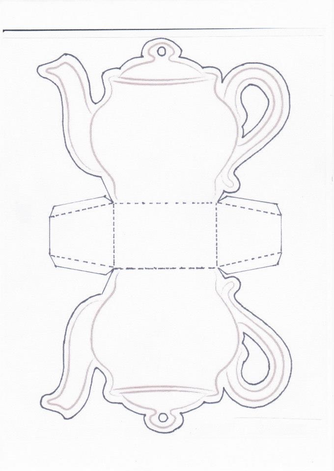 Чайник поделка из бумаги: Поделка из бумаги чайник шаблон