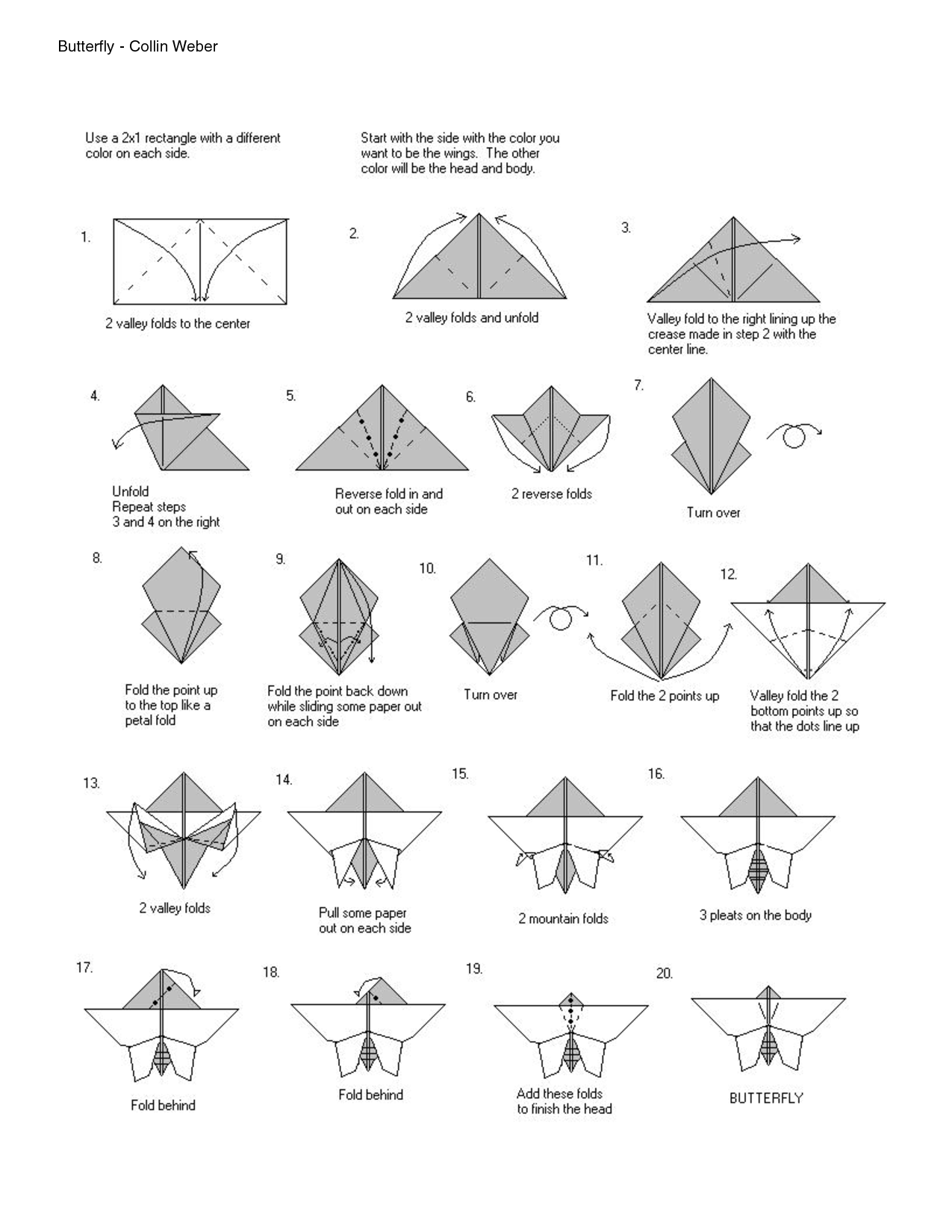 Схема оригами бабочка: Объемная бабочка оригами | МОРЕ творческих идей для детей