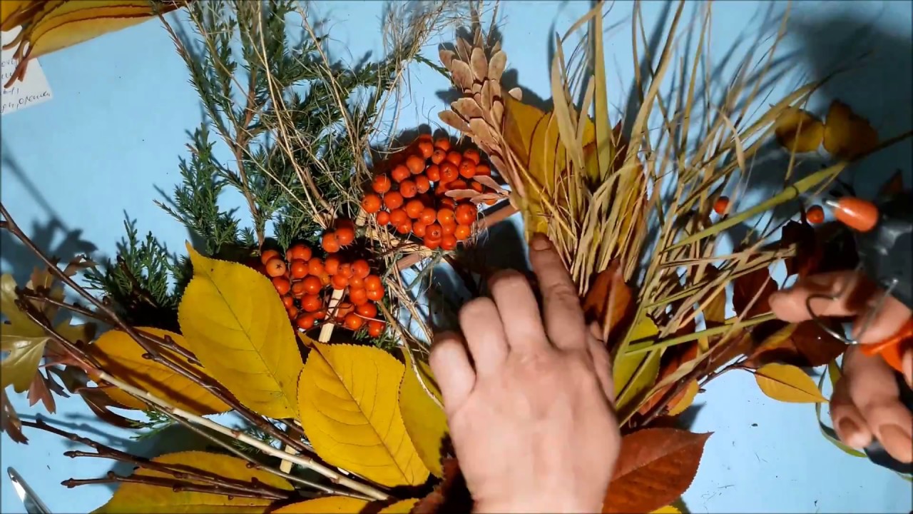 Осенний букет из листьев поделка: Поделки осенний букет для детского сада — Сад и огород