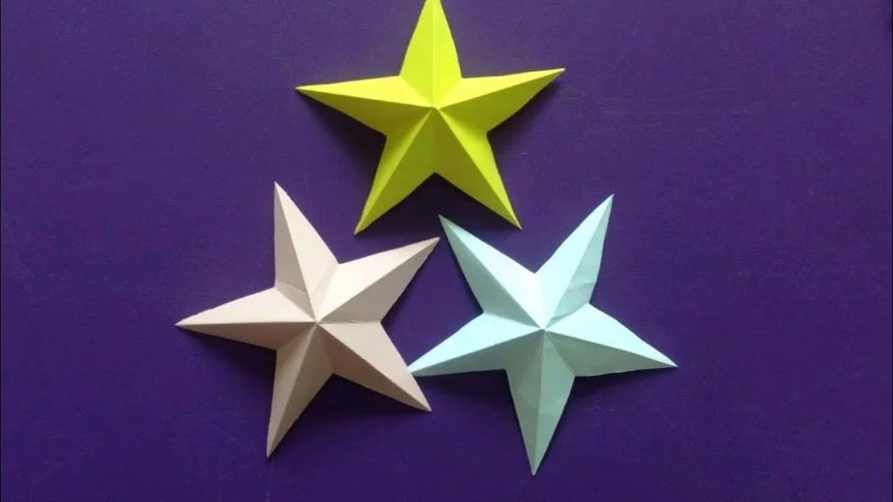 Как сделать звезду из бумаги большую: Новогодняя звезда из бумаги объёмная