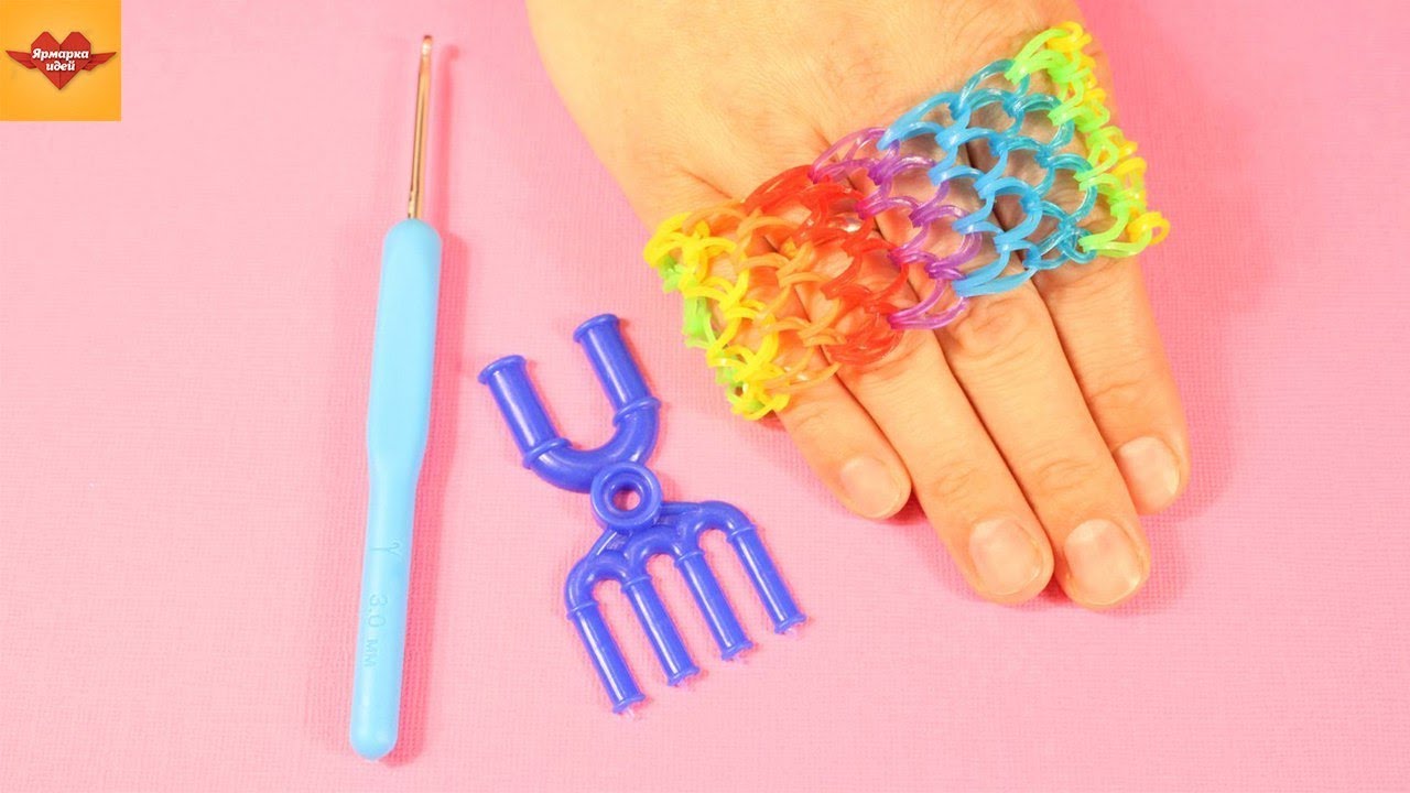 Как сплести из резинок на рогатке браслет чешуя дракона: Rainbow Loom . " ". -
