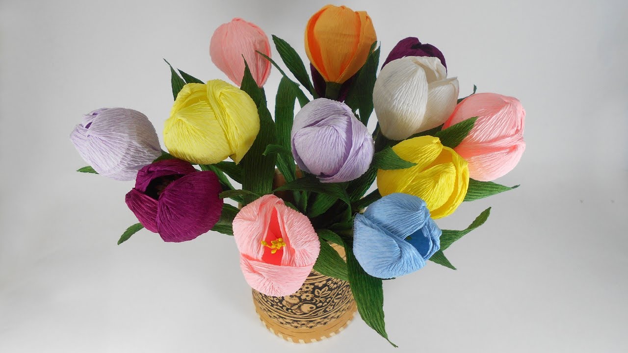 Вироби з гофрованого паперу квіти: Квіти з гофрованого паперу, виготовити квіти з паперу, дитячі вироби, фото