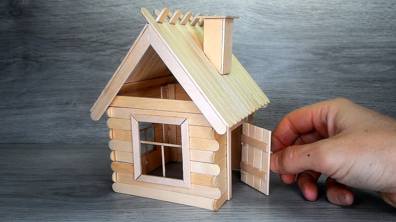 Домик из палок поделка: Узнаем как изготовить домик из палочек