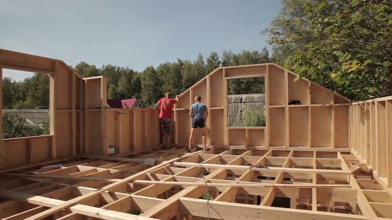 Сборка каркасного дома видео: Видео: технология строительства какасных домов