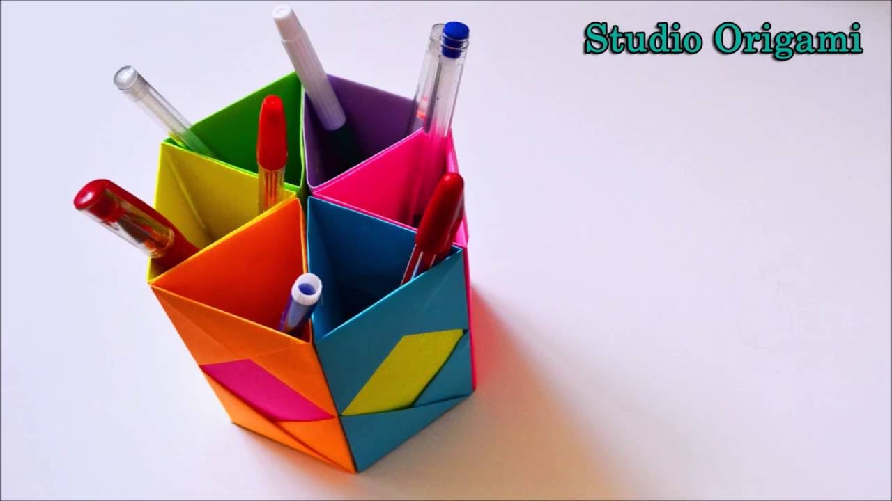 Как сделать подставку для ручек и карандашей из бумаги: Подставка под карандаши из бумаги