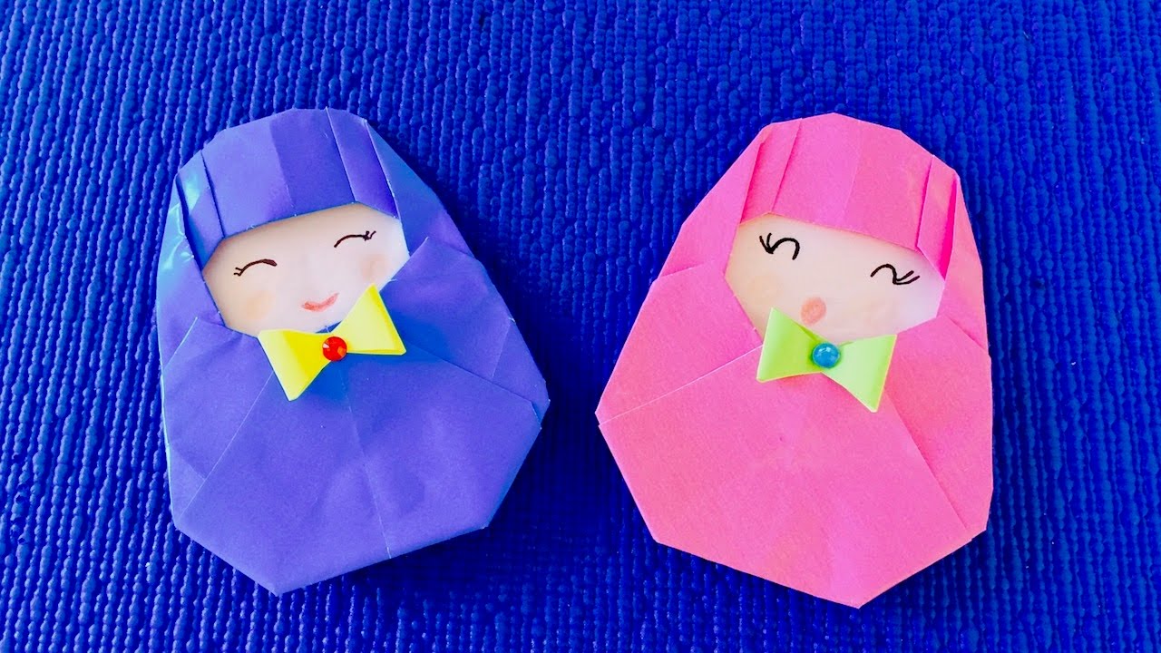 Девочка оригами из бумаги: Маленькая девочка из оригами | Оригами из бумаги