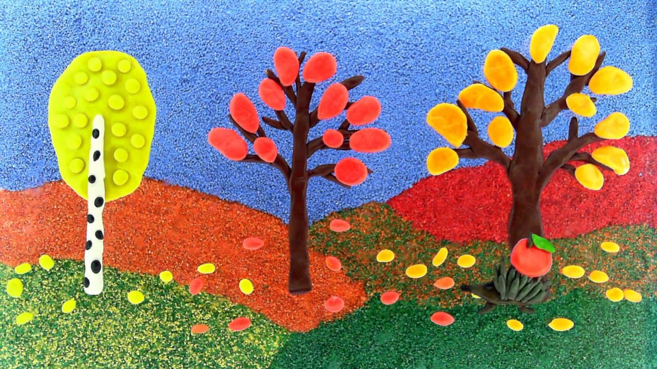 Картинка осень из пластилина: Пластилинография осень картинки и шаблоны для детей