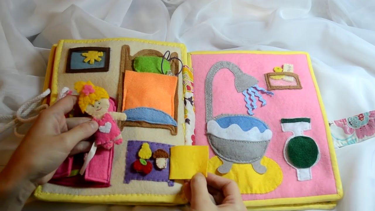 Книжка малышка из ткани своими руками: Развивающая книжка для ребёнка, мастер-класс