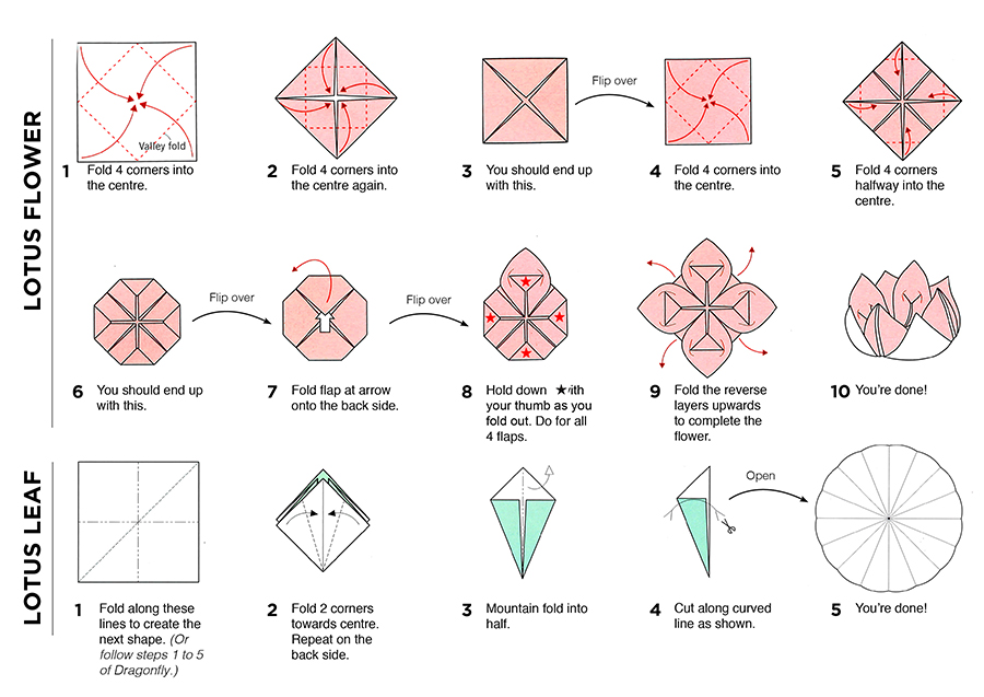 Как сделать из бумаги цветок лотоса: Лотос оригами схема пошаговая инструкция