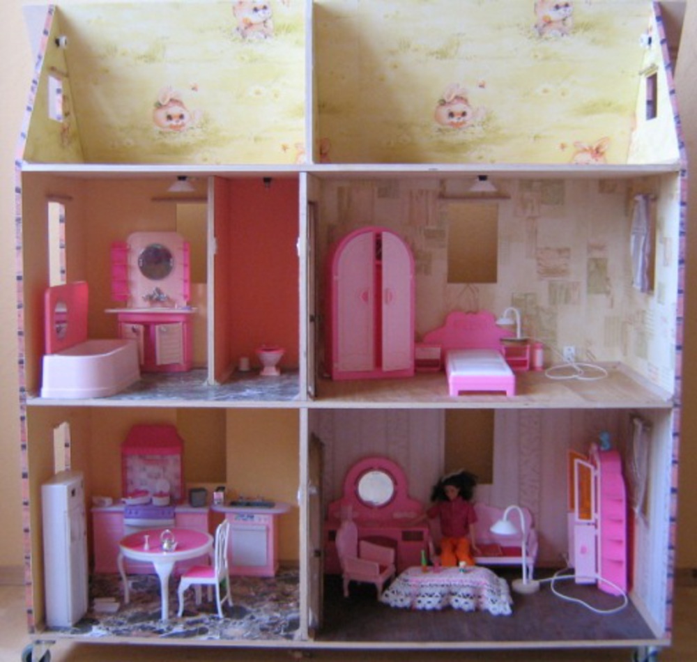 Как сделать для кукол дом из коробки: 3 мастер-класса и 30 фото-идей