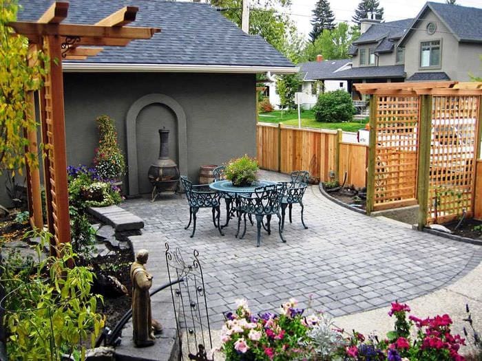 Ландшафты двор фото простые идеи фото: Ландшафтный дизайн двора частного дома (57 фото)