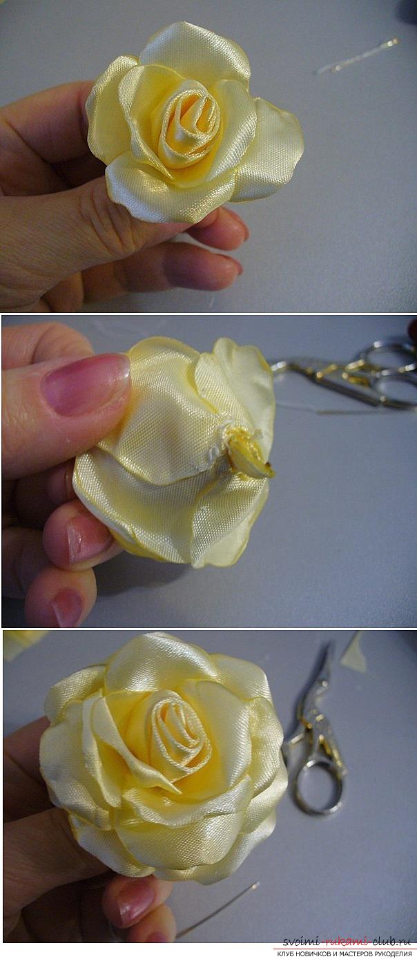 Розы из атласных лент фото мастер класс: Как сделать розы из лент своими руками