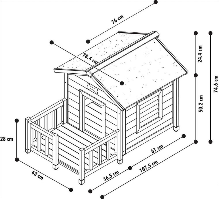 Чертеж будки для большой собаки: размеры и чертежи, выбор материала и утепление