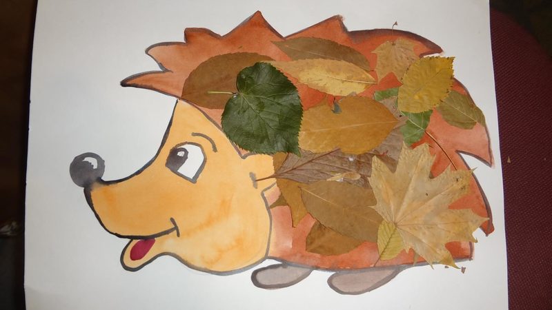 Белка из осенних листьев: Белочка из осенних листьев - Поделки из природного материала , Аппликация, для детей от 7 лет