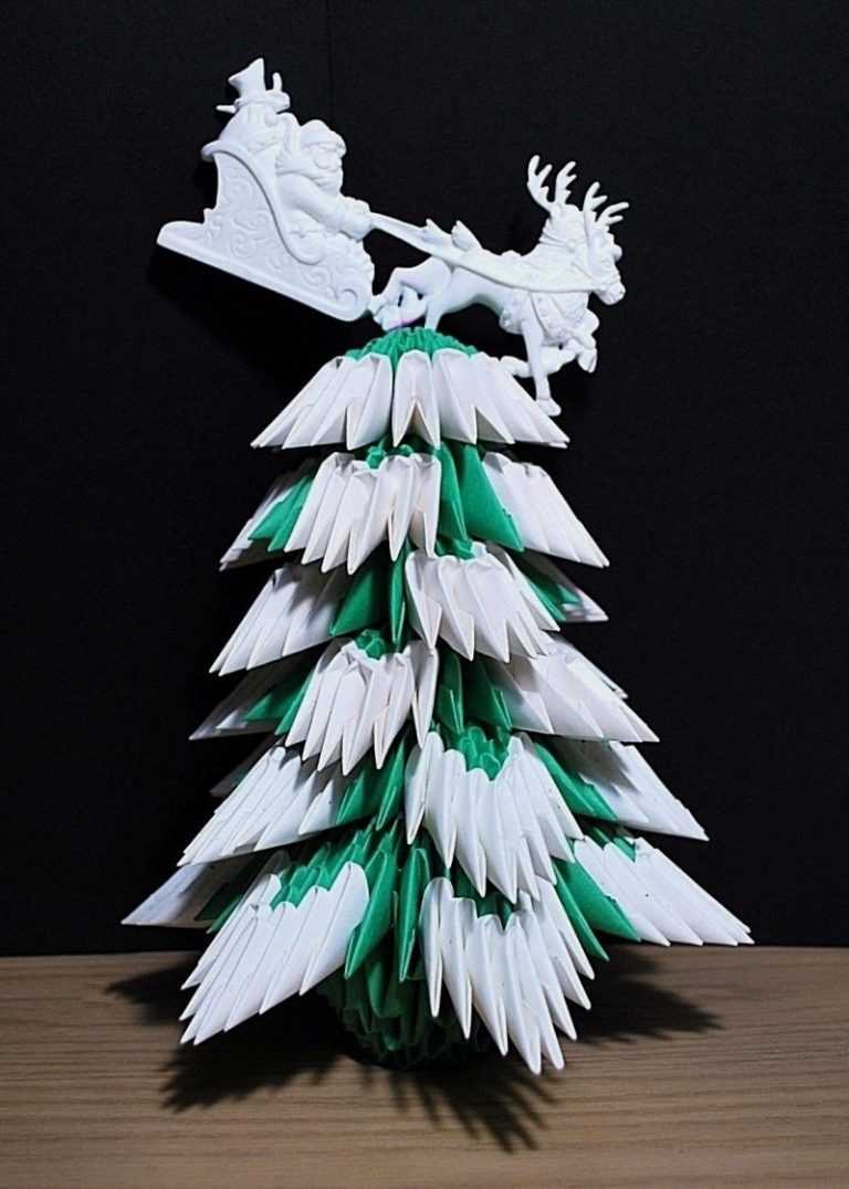 Оригами елочка из бумаги: Оригами. Елочка из бумаги к Новому году