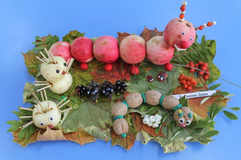 Поделки из фруктов и овощей на праздник осени: Поделки из овощей и фруктов для детей и взрослых на праздник Осени в школу или детский сад. Море идей что можно…