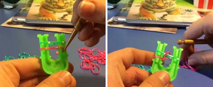 Как сплести из резинок на рогатке браслет чешуя дракона: Rainbow Loom . " ". -