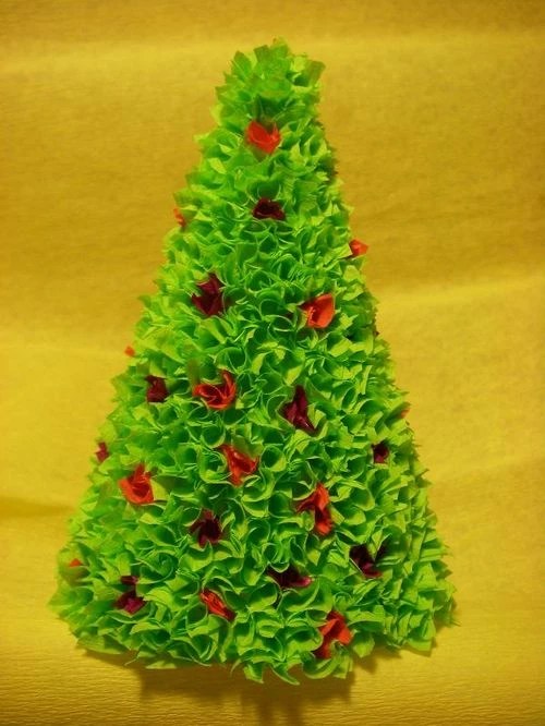 Как из гофрированной бумаги сделать елочку: 🎄Как сделать ёлочку из гофрированной бумаги