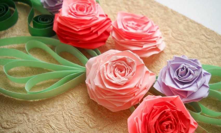 Розочки из цветной бумаги: Розы из бумаги как настоящие