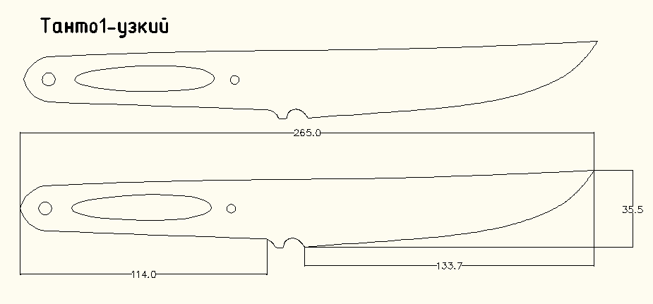 Чертеж танто: Изготовление танто. Небольшой нож танто своими руками Нож танто эскиз с размерами