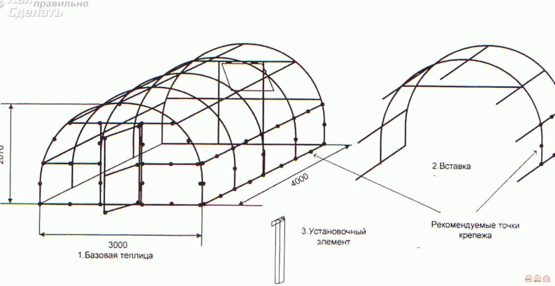 Чертежи теплицы из поликарбоната: схемы на фото, проекты с размерами