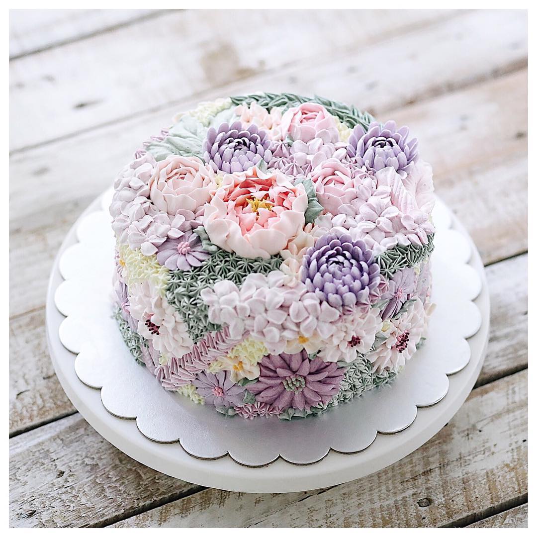 Цветы из крема на торте: Торт с цветами из крема рецепт с фото пошагово