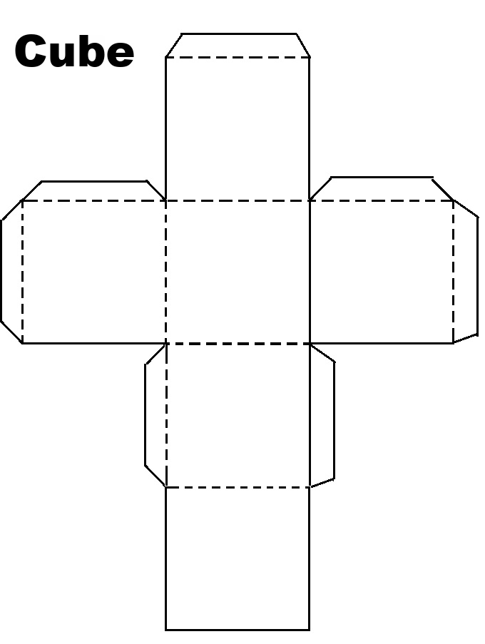 Как склеить куб из бумаги схема