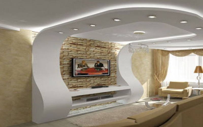 Потолки из гипса фото в зал: Дизайн потолков из гипсокартона - 140 фото новинок в интерьере