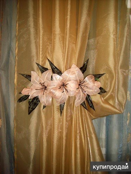 Как сшить цветы из ткани для штор: Цветы из ткани для штор своими руками.