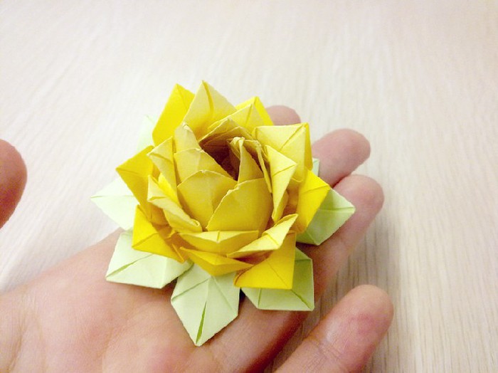 Красивый цветок из бумаги оригами: Простой цветок из бумаги ?Оригами поделки для начинающих на портале Сделай сам