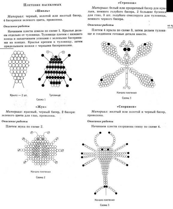 Поделки из бисера для начинающих со схемами для детей: Поделки из бусин своими руками