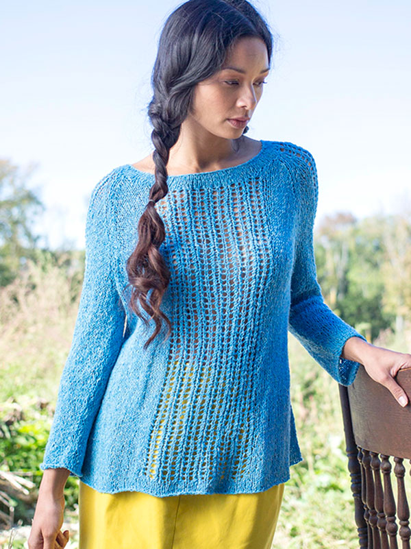 Passiflora Lace Pullover Sweater Free Knitting Pattern 