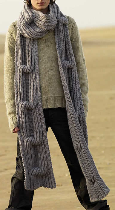 Free Knitting Pattern for Traveller Super Scarf