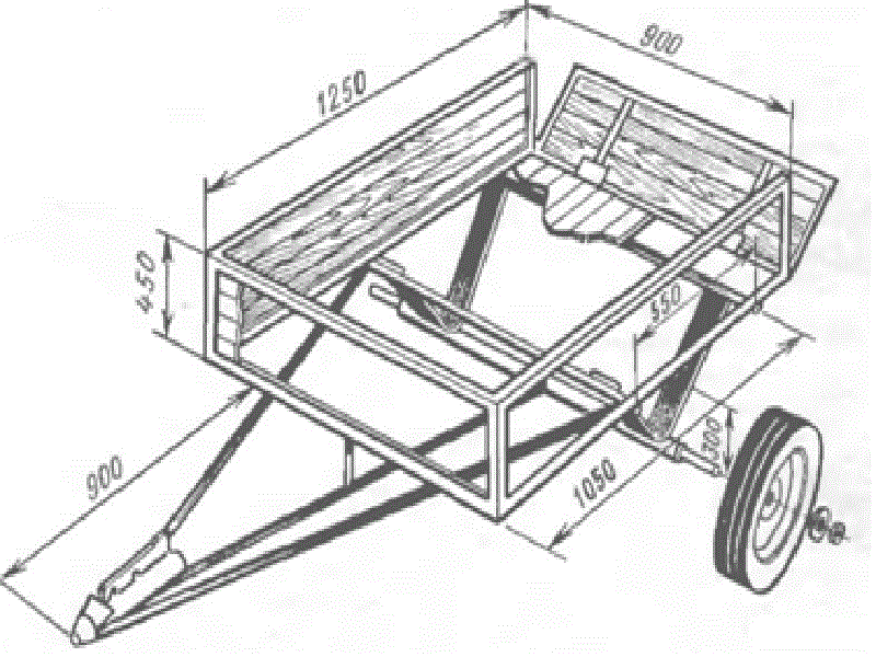 Телеги самодельные: как сделать прицеп? Самодельные тракторные телеги
