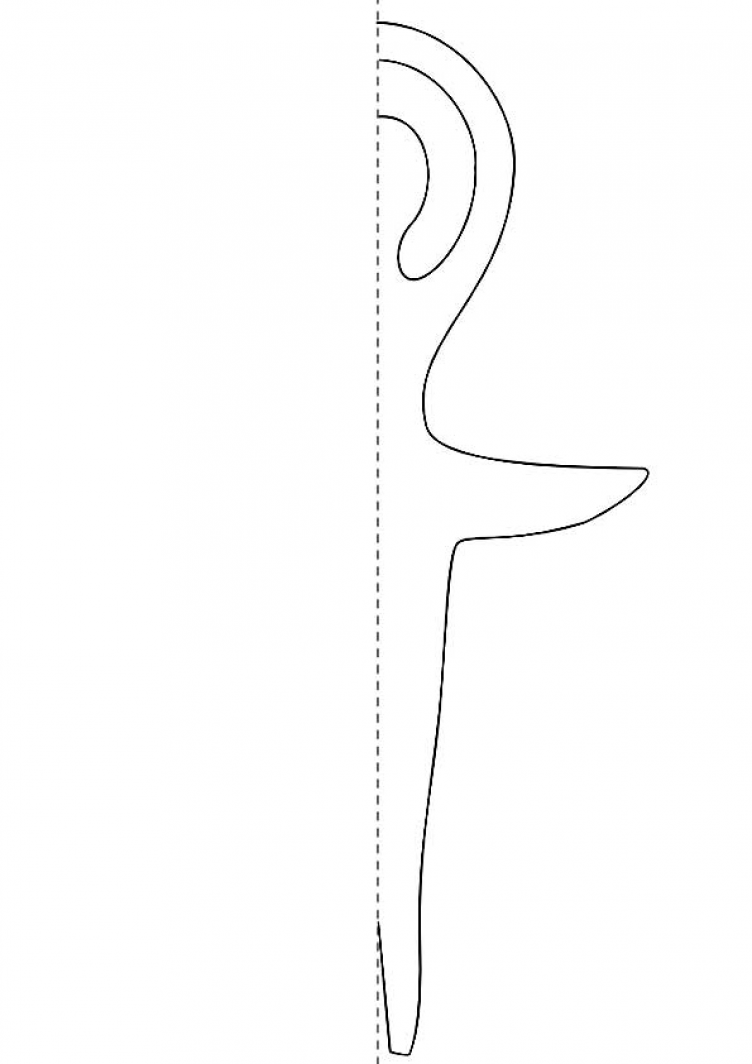 Балерина из бумаги: Шаблон балерины для вырезания из бумаги
