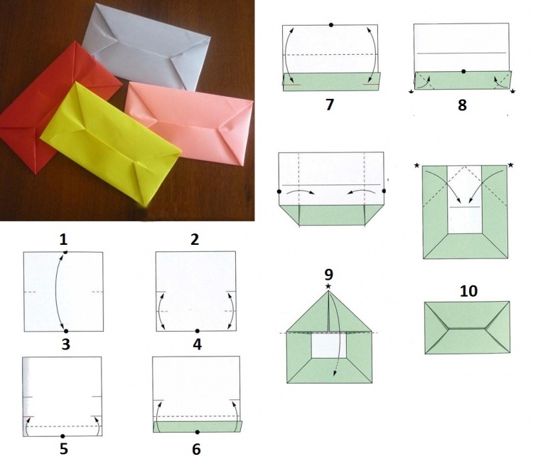 Как сделать из бумаги конвертик для денег: Мастер-класс смотреть онлайн: Делаем простой и быстрый квадратный конверт с бантиком