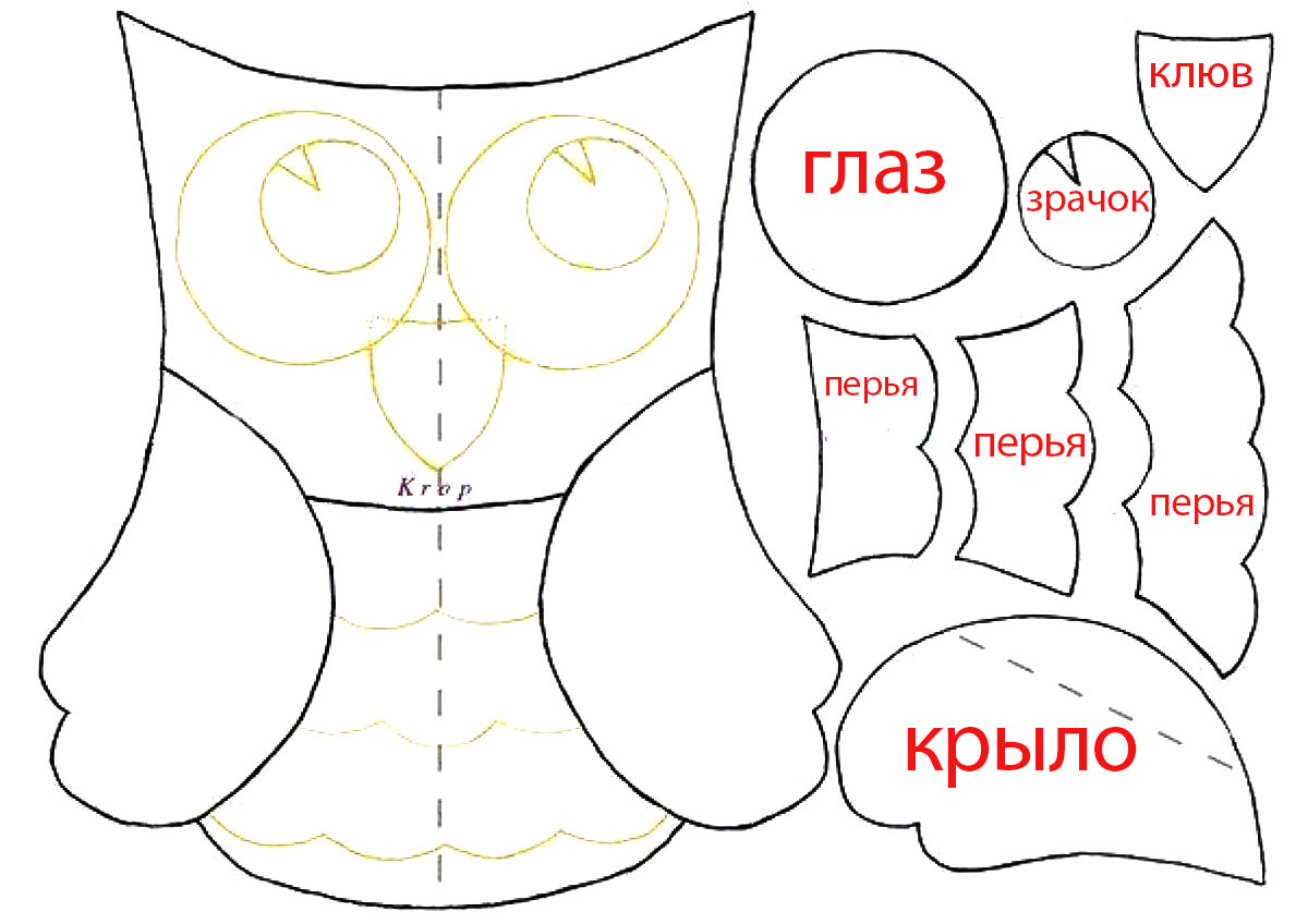 Сова подушка своими руками выкройка: Подушка сова своими руками