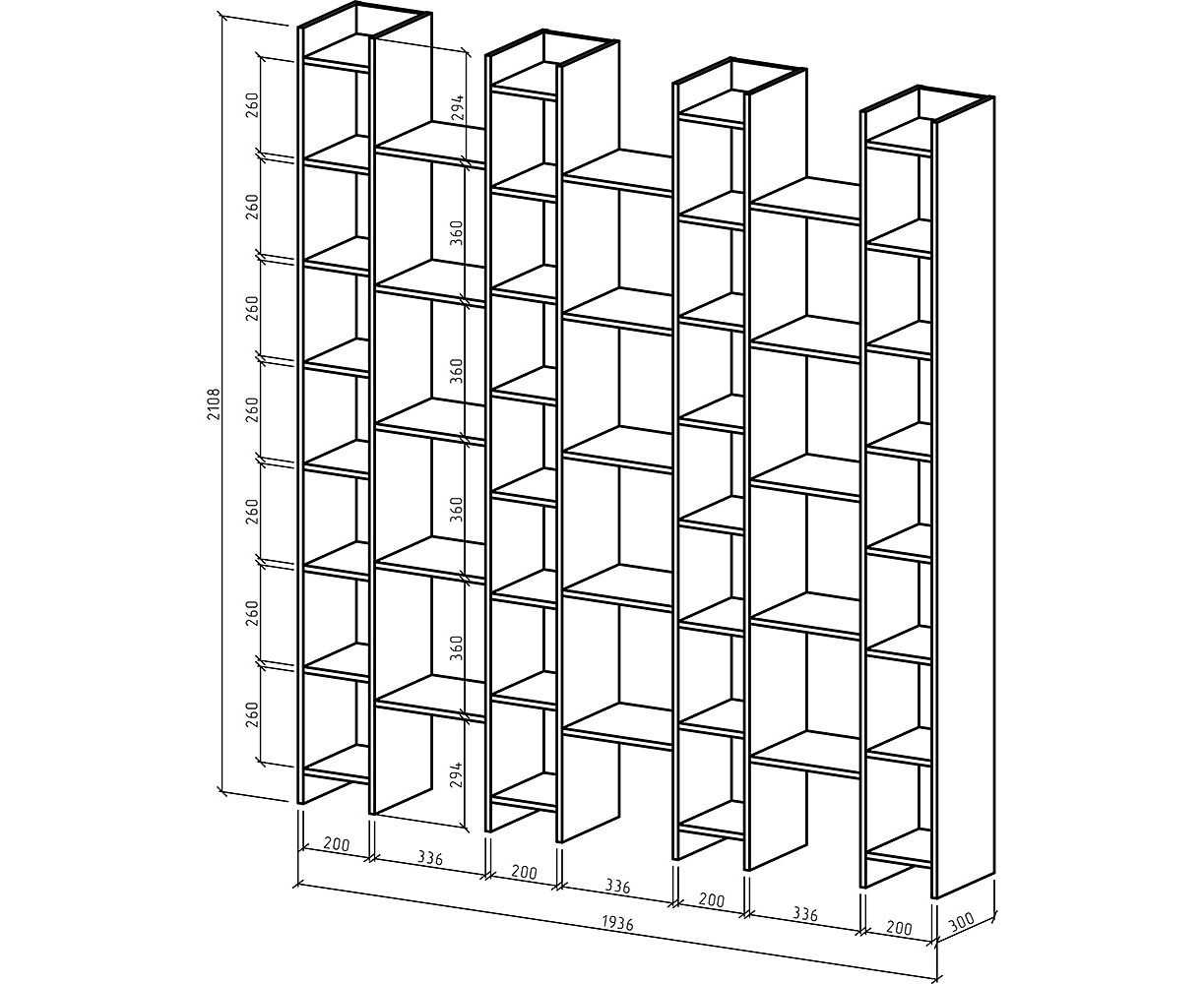 Полки книжные размеры: Стандартные размеры книжного шкафа — Стройка Волка