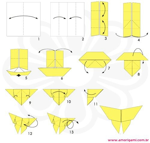 Бабочка оригами из бумаги схемы: Какие есть схемы оригами из бумаги бабочек? Как сделать оригами бабочку?