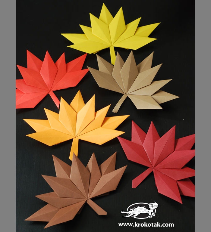 Поделки из бумаги золотая осень: из цветной бумаги и из листьев для садика