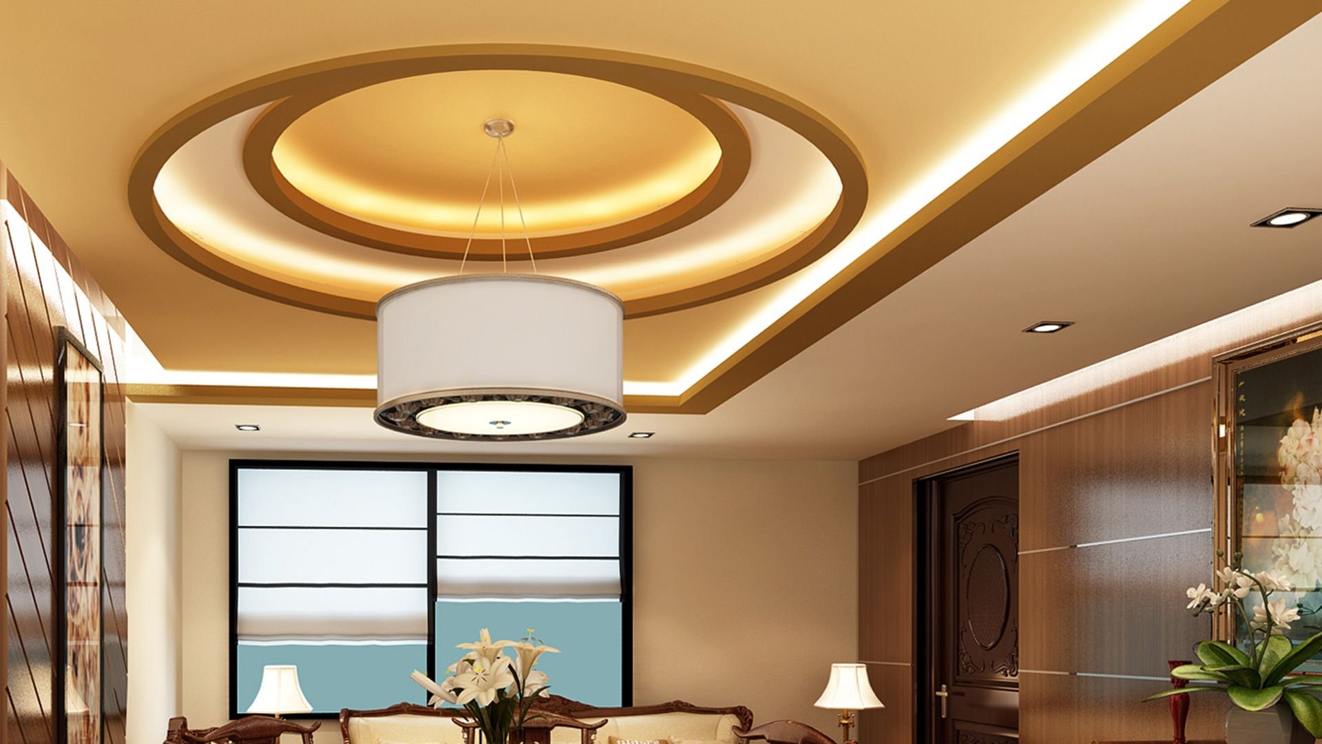Дизайн потолок из гипсокартона: Дизайн потолков из гипсокартона (80 фото)