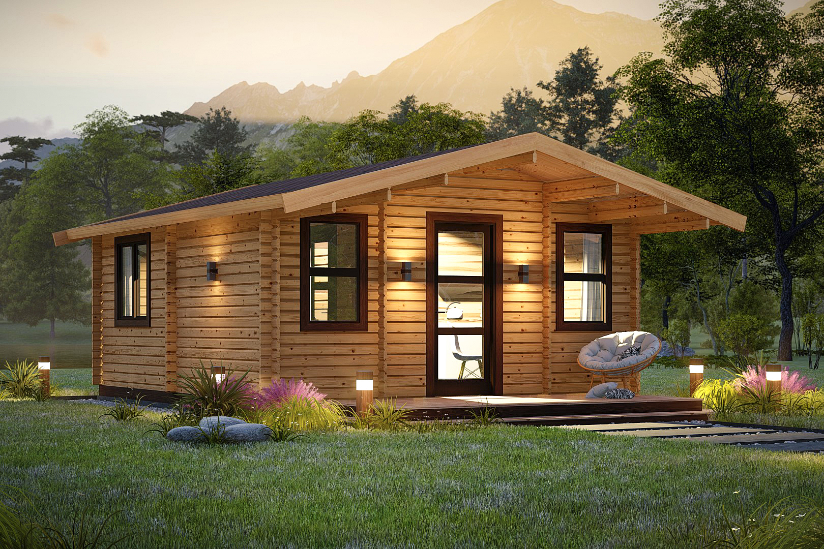 Фото дачный домик из бруса: как построить садовый брусовой коттедж эконом класса, небольшие деревянные постройки для дачи