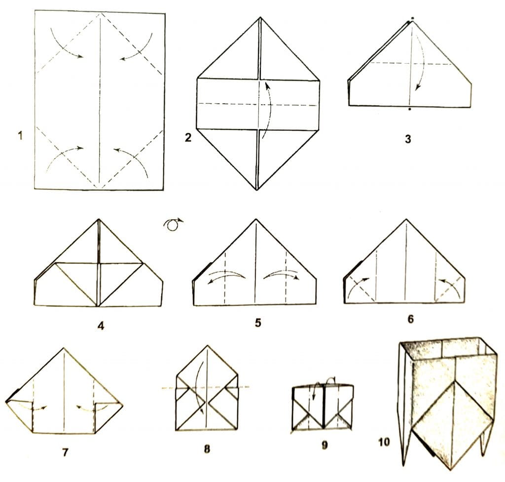 Оригами простая коробочка: Простая коробочка оригами, схема