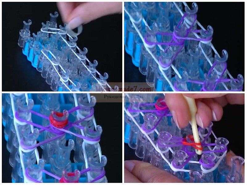 Как плести из резинок браслет на станке: Урок №1 создаем свой первый браслет из резиночек (подробная инструкция для начинающих)