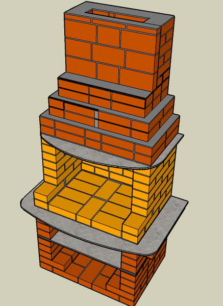 Прядовка оригинального барбекю для сада: делаем печь из кирпича, чертежи