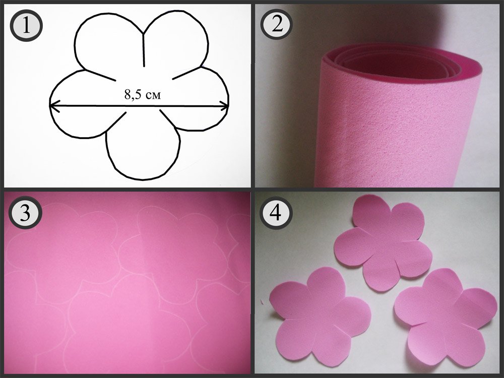 Простые цветы из фоамирана для начинающих: Цветы из фома: подборки мастер-классов, статей, публикаций о рукоделии и творчестве