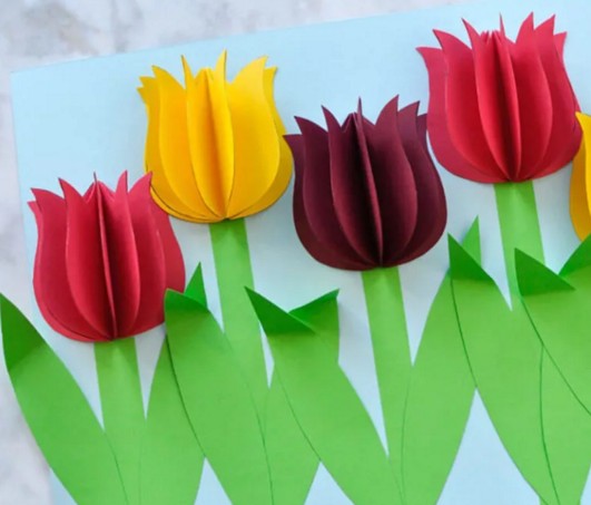 Тюльпаны из бумаги цветы: Тюльпаны из бумаги - 20 пошаговых инструкций для начинающих, как сделать тюльпан своими руками