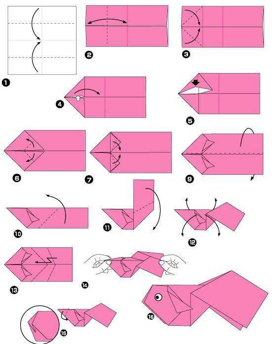 Оригами рыба для детей: Простые рыбки из бумаги в технике оригами для детей | Лучшие самоделки своими руками
